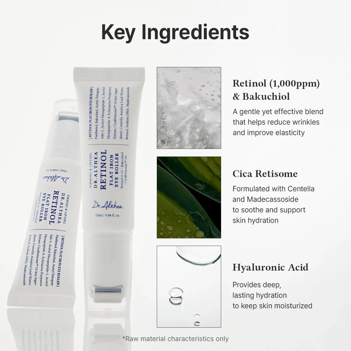 Dr.Althea Retinol Flat Iron Eye Roller | Firming & Wrinkle Eye Care