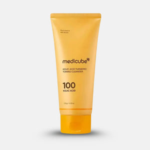 Medicube Kojic Acid Turmeric Toning Cleanser bottle - brightening facial wash for dark spots - Beutista Kuwait