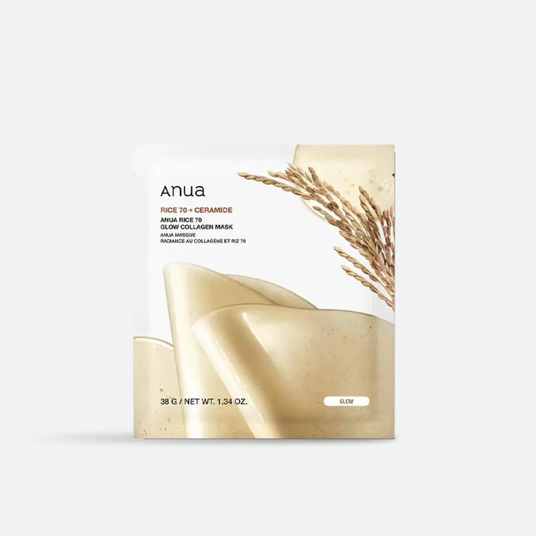 Anua Rice 70 Glow Collagen Sheet Mask for Brightening & Anti-Aging in Kuwait