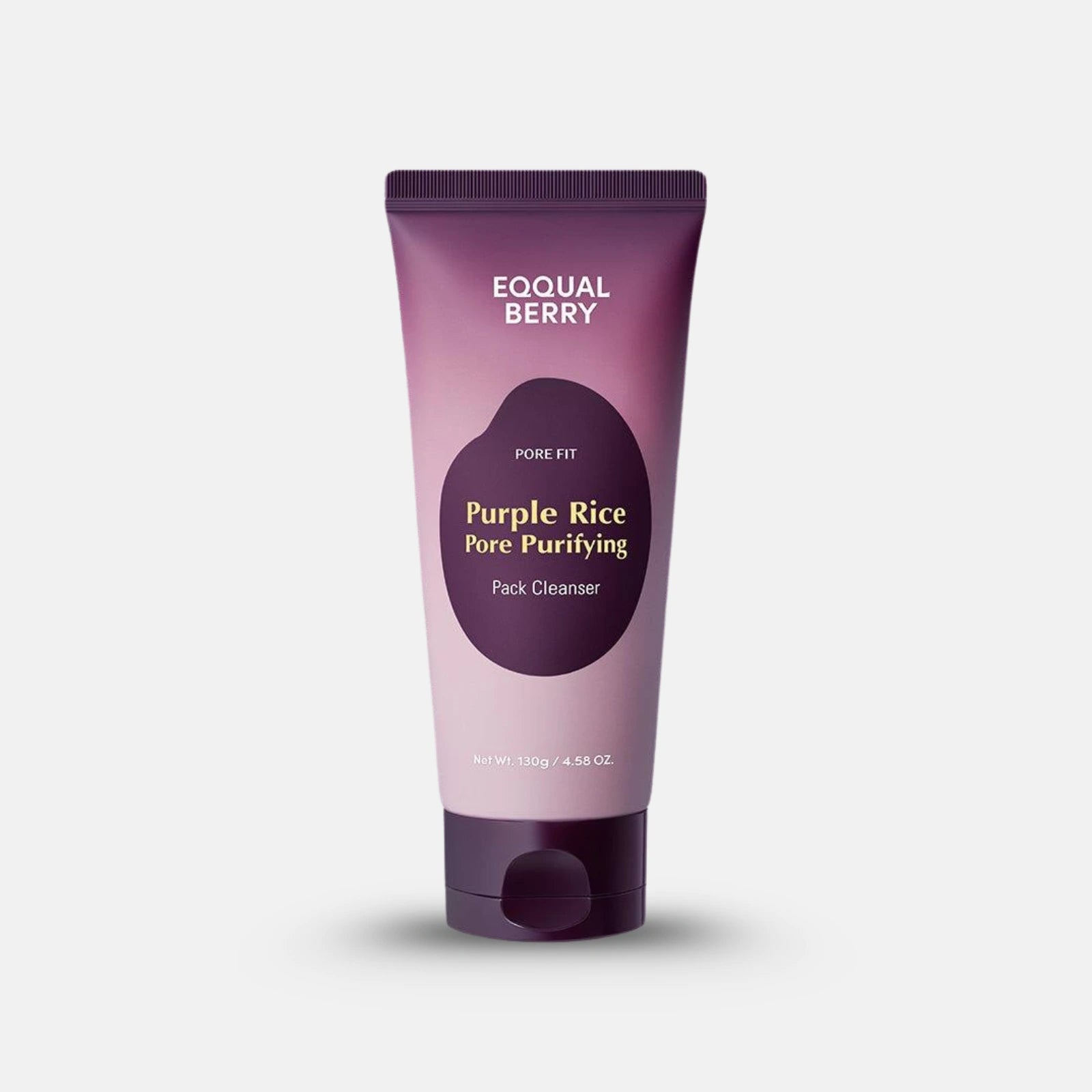 EQQUALBERRY Purple Rice Pore Cleanser – Korean 2-in-1 clay mask & foam – 130g